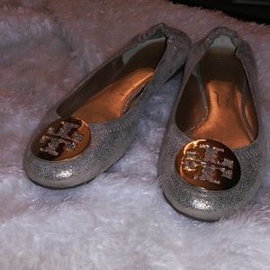 Tory Burch Gold Reva flats